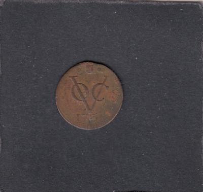 Beschrijving: 1/2 Duit V.O.C Utrecht S389